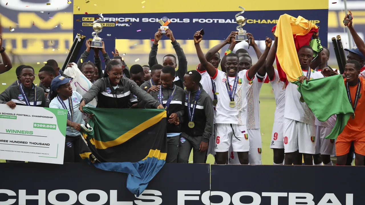 Launch of the African Schools Football Programme in Maputo, Mozambique by Dr. Patrice Motsepe.